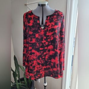 Halston bell sleeve blouse size large